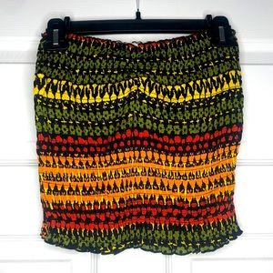 Strapless Smocked Crop Top